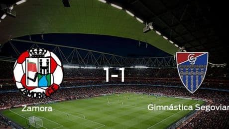 El Zamora y la Gimnástica Segoviana se reparten los puntos y empatan 1-1