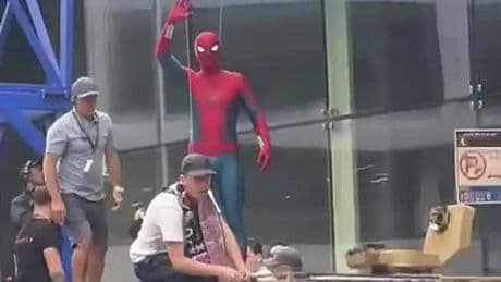 Spider-Man in Glasgow as Tom Holland waves to delighted crowds during filming