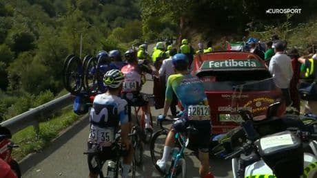 Otra protesta pro Hamás frena la escapada en la etapa reina de La Vuelta