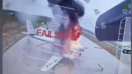 Wild videos capture fiery scenes from a massive Ukrainian drone attack on Russian bombers shielded by tires
