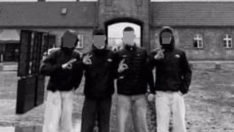 Horror as students share pictures of themselves making neo-Nazi gestures at Auschwitz