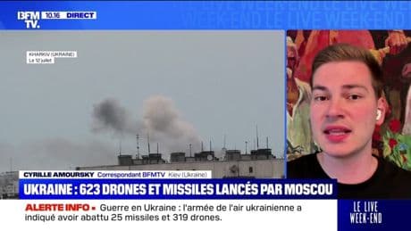 Ukraine : 623 drones et missiles lancés par Moscou - 12/07