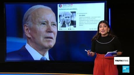 Yes, Trump reposted a conspiracy theory that Biden is a ‘robotic clone’