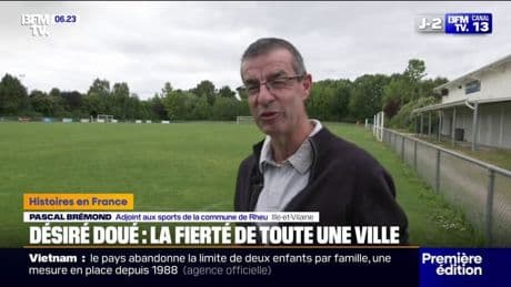 À Le Rheu (Ille-et-Vilaine), Désiré Doué fait la fierté de la ville où il a fait ses débuts sur les terrains