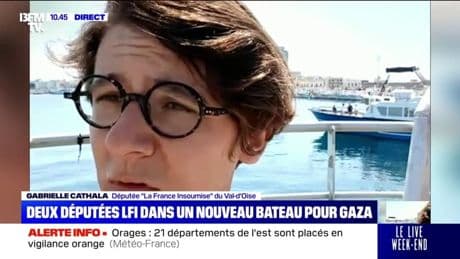 Bateau pour Gaza: "Nous avons une chance d'arriver à Gaza", affirme Gabrielle Cathala, députée LFI