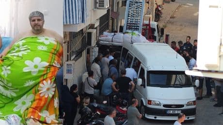 310 kiloydu! Barış'ın cenazesi eşya taşıma asansörüyle evden çıkarıldı