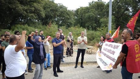 EMEP’ten direnişteki OMSA Metal işçilerine ziyaret: "Verdiğiniz mücadelenin yanında olacağız"