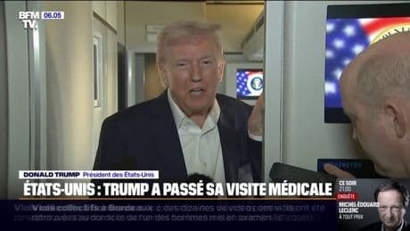 "J'ai eu le sentiment d'être en très bonne forme": Donald Trump donne de ses nouvelles après sa visite médicale annuelle