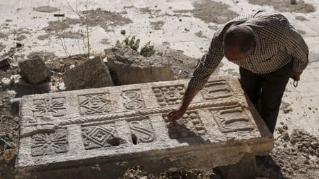 A contractor stumbles upon a Byzantine tomb complex under a destroyed Syrian house