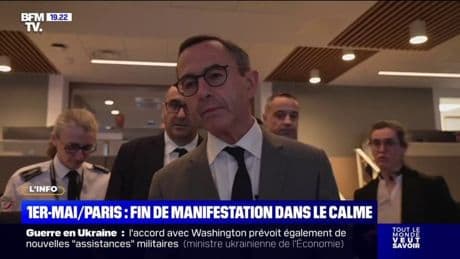 1er-mai: "La manifestation s'est mieux déroulée que ce que l'on pouvait craindre", affirme Bruno Retailleau