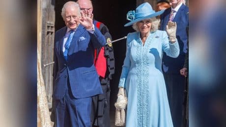König Charles und Königin Camilla: Britische Royals begehen Ostergottesdienst