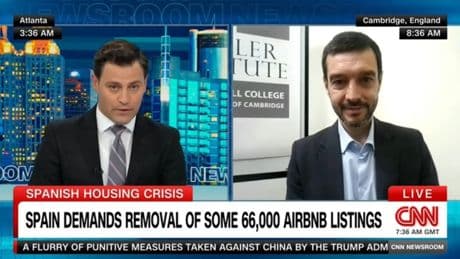 Bustinduy y su plan sobre Airbnb llega a CNN: &quot;Las empresas deben adaptarse a las leyes&quot;