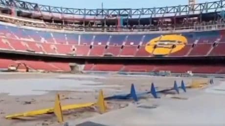 Leaked footage shows shocking state of Barcelona’s Nou Camp as club ‘consider delaying new stadium opening’