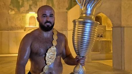 Kırkpınar şampiyonu geleneği bu yıl da sürdürdü