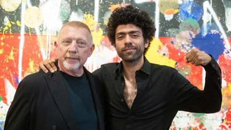 Kunstauktion: Noah Becker macht Kunst mit Bällen - für guten Zweck