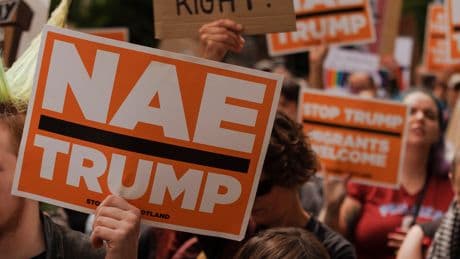 A Golfing Trump Is Greeted by Protesters in Scotland