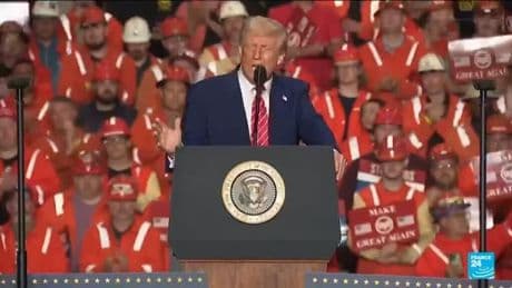 US President Donald Trump increases tariffs on EU steel imports