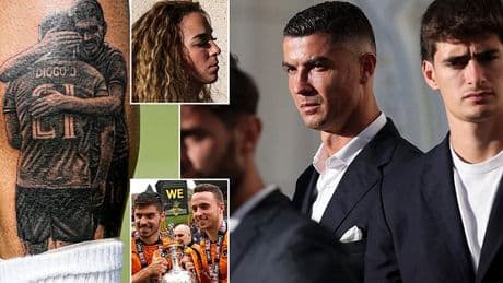 Cristiano Ronaldo and Portugal team-mates pay emotional tribute to Diogo Jota in first international camp since his death aged 28 - as former Premier League star reveals heartwarming tattoo of close friend
