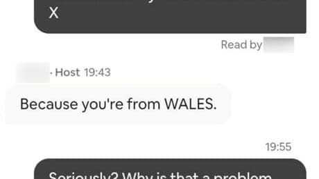 Friends left outraged after Airbnb host rejects booking because they are Welsh