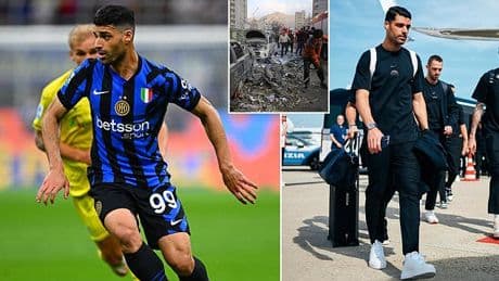 Mehdi Taremi STRANDED in Iran following Israel attacks: Inter Milan 'in constant contact' with striker after he missed flight to Los Angeles amid crisis
