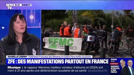 Manifestations anti-ZFE: pour Isabelle Lebret (FFMC), "on catégorise les gens en fonction de l'ancienneté de leurs véhicules"
