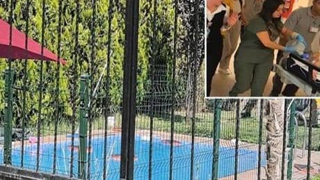 Korku dolu anlar! 4 yaşındaki Berra epilepsi nöbeti geçirdi havuza düştü