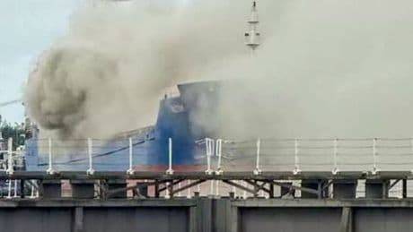 Hull fire: Huge blaze on ship causes thick plume of smoke to engulf city centre