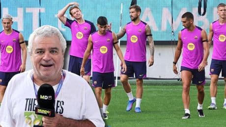 Primer día de trabajo del Barça en Kobe