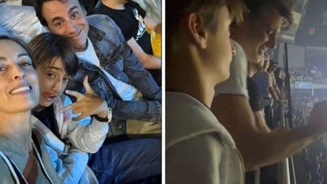 Ion Aramendi y María Amores llevan a su hijo mayor a su primer concierto: «Flipó mucho, pero yo más»