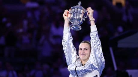 US Open final: Aryna Sabalenka sees off home favourite Amanda Anisimova to retain title
