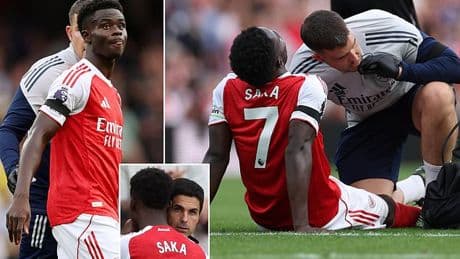 Mikel Arteta faced with major injury concern ahead of Arsenal's trip to Anfield after Bukayo Saka is forced off due to injury during Gunners' clash with Leeds