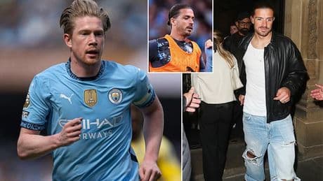 Kevin De Bruyne is BENCHED for his final Man City game - while Jack Grealish is left out completely for crunch Fulham clash after 1.35am farewell party exit