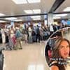 Queue chaos breaks out at popular Spanish airport as plane passengers 'fight'