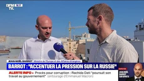 Ukraine: "Il faut accentuer la pression sur la Russie", déclare Jean-Noël Barrot