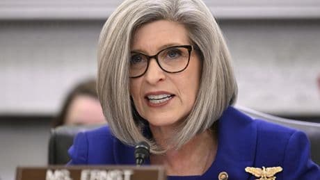 Ernst draws groans at Iowa town hall after retort on Medicaid cuts, saying 'we all are going to die'