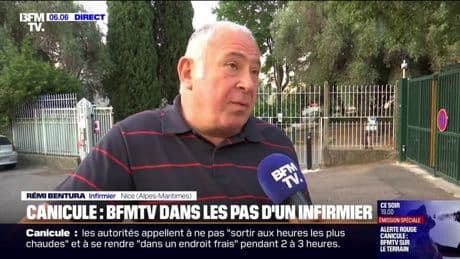 Avec la canicule, cet infirmier ne chôme pas et démarre sa tournée plus tôt