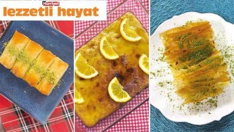 Baklava yufkasıyla tam bayramlık tatlılar