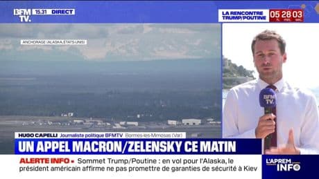 Sommet Trump/Poutine: Emmanuel Macron a échangé avec Volodmyr Zelensky, les présidents "ont convenu de se voir après l'Alaska"