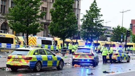 Liverpool parade crash leaves four children injured as one trapped under vehicle