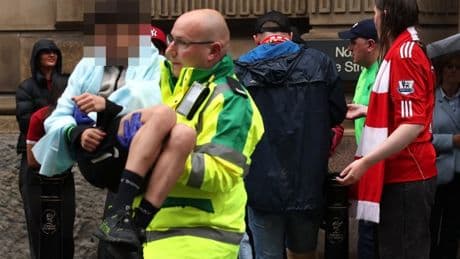 Moment ‘drug driver’ is dragged from car after Liverpool fans struck in parade