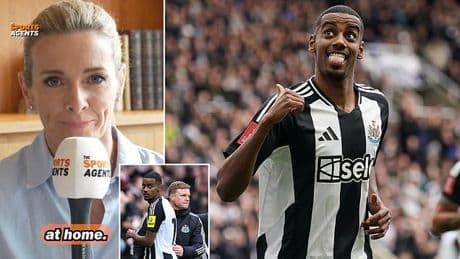 New Match of the Day presenter Gabby Logan teased for 'embarrassing and cringeworthy' video begging Alexander Isak not to leave Newcastle as fans joke they 'thought clip was AI'