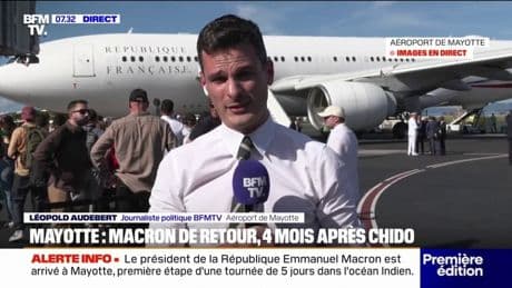 Emmanuel Macron est arrivé à Mayotte, quatre mois après le passage du cyclone Chido