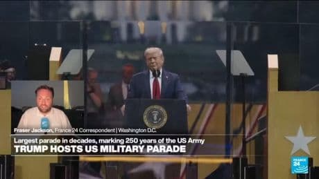 President Donald Trump hosts largest US military parade in decades