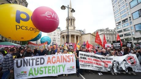 Thousands gather for anti-austerity demonstration in London