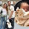 Made In Chelsea original Caggie Dunlop reveals the name of her baby girl as she shares first family photo after 'brutal and overwhelming' week with her newborn