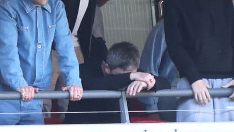 Oasis’ Noel Gallagher looks miserable as he watches Man City lose with daughter Anais and her famous boyfriend