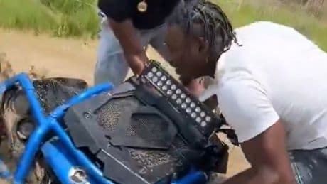 Panthers receiver Xavier Legette helped stranded person on ATV in wild scene