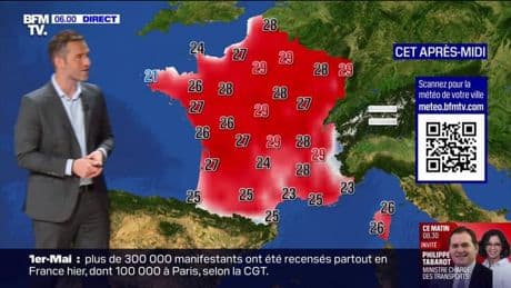 Toujours du soleil malgré quelques orages à prévoir dans le Sud-Ouest, avec des températures comprises entre 21°C et 29°C... La météo de ce vendredi 2 mai