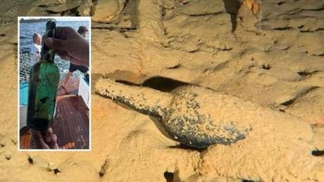 Savaş batığı gemiden 110 yıllık şişe çıkarıldı
