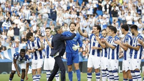 El Girona no empaña la fiesta de despedida de Alguacil en Anoeta